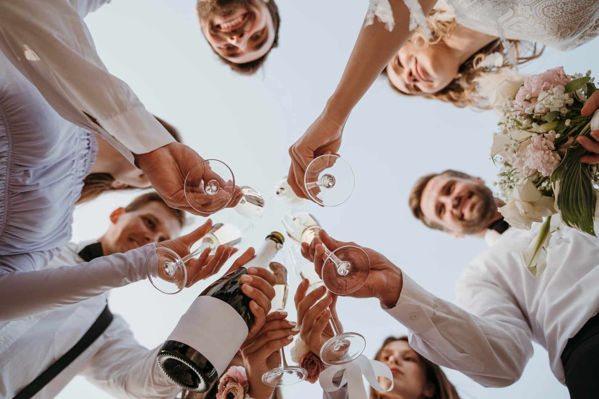 Beautiful People Celebrating Wedding Beach